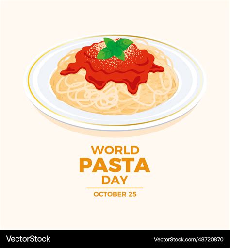 World pasta day poster Royalty Free Vector Image