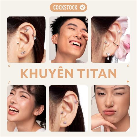 HOT Tổng hợp khuyên Titan TITANIUM EARRING COLLECTION COCKSTOCK Shopee Việt Nam