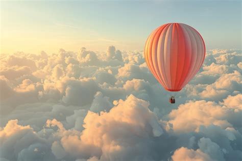 Hot Air Balloon In The Sky Generative AI Premium AI Generated Image