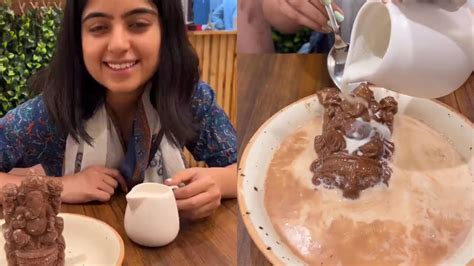 Food Blogger Pours Hot Milk On Chocolate Ganesha At Restaurant Irks Netizens Curly Tales