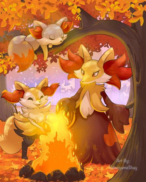 Hello Fall 🍂 Fennekin Art Rpokemonart