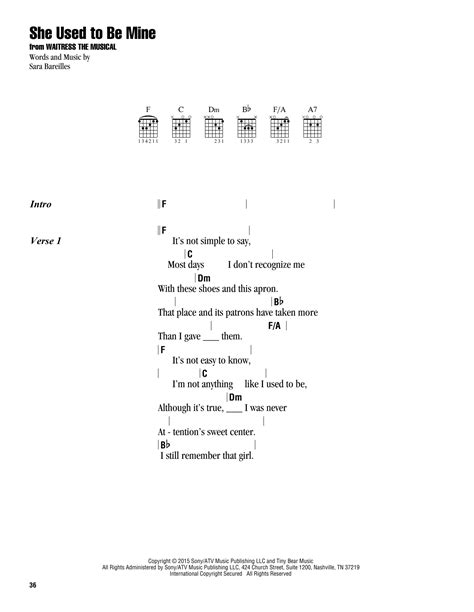 She Used To Be Mine | Sheet Music Direct