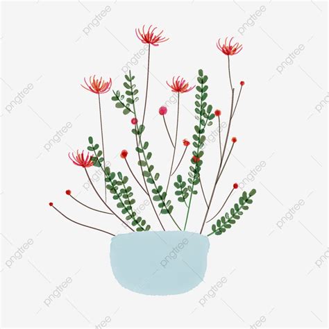 Hand Drawn Style Png Image Watercolor Plant Green Leaf Hand Drawn