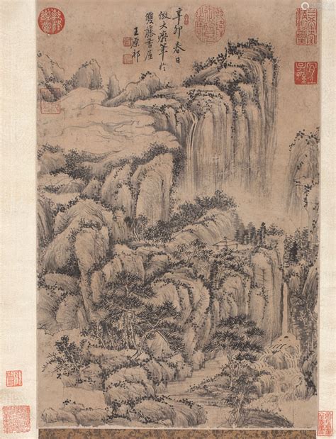 王原祁（1642～1715） 仿黄公望山水 立轴 水墨纸本－【deal Price Picture】