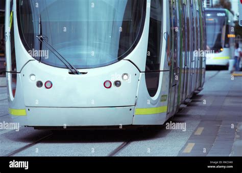 Modern tram in Melbourne Australia Stock Photo - Alamy