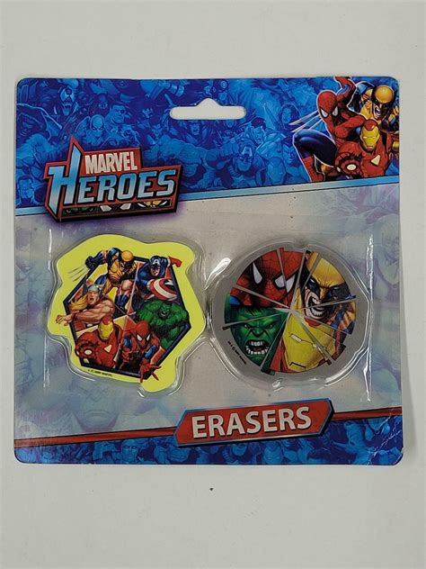 Marvel Heroes Erasers Collectible Set Of Two