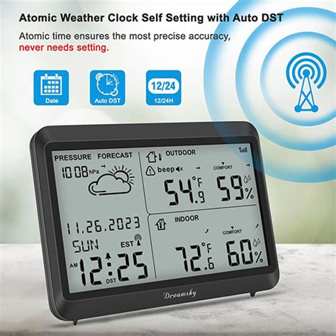 Dreamsky Weather Station Wireless Indoor Outdoor Thermometer With