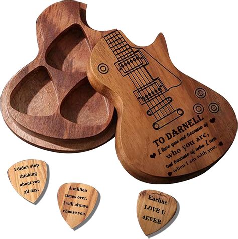 Amazon Custom Guitar Pick Holder With Pcs Wooden Guitar Picks