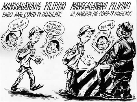 Editorial Cartoon Kawawang Manggagawa Ayusin Ang Mass Transportation