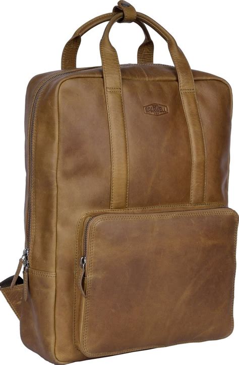 Sparwell Kompact Karson Leren Laptop Rugzak Inch Cognac Bol