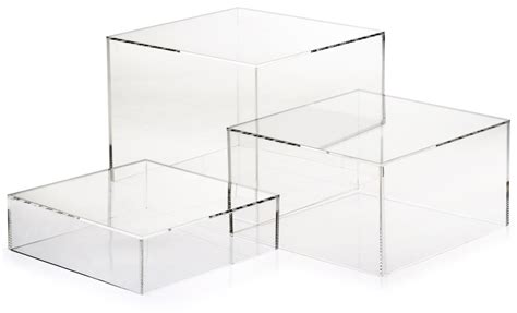 Clear Acrylic Cube Set Of 3