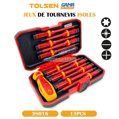 Jeux De Tournevis Isoles Pcs Tolsen Gama Outillage Alg Rie