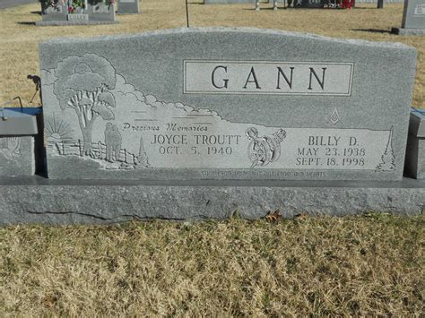 Billy Dorris Gann 1938 1998 Mémorial Find a Grave