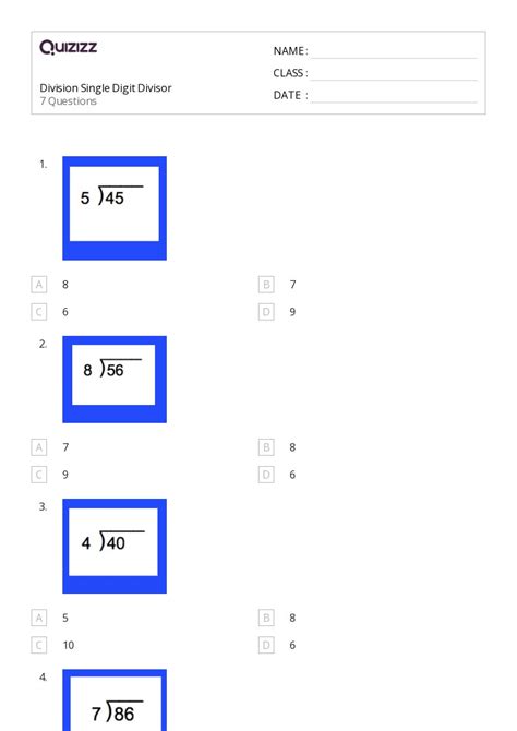 50 Division With Two Digit Divisors Worksheets For 4th Grade On Quizizz Free And Printable