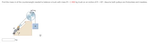 Solved Find The Mass M Of The Counterweight Needed To