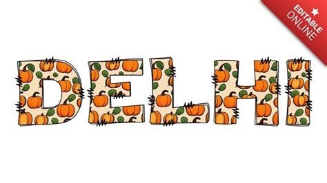 Delhi Pumpkin Font Text Effect Generator