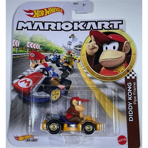 Hot Wheels Rodas Quentes Mario Kart Diddy Kong Estrutura Da Tubulação Shopee Brasil