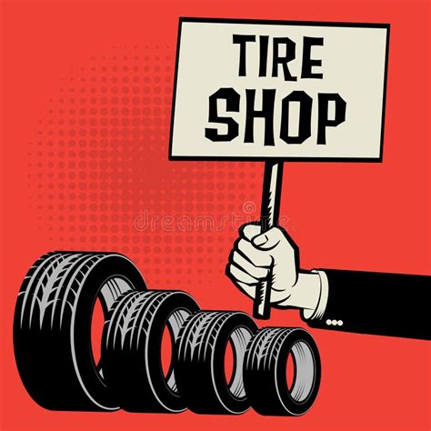 Tire Shop And Service Poster Stock Vector Illustration Of Promo