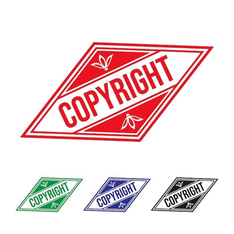 Premium Vector Copyright Rubber Stamp Design Vector Illustration