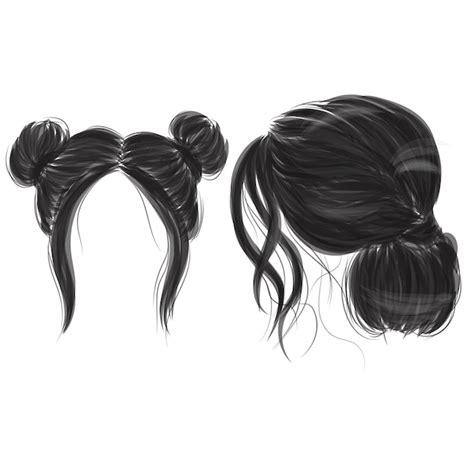 Premium Vector | Stylish classic vector hair bun