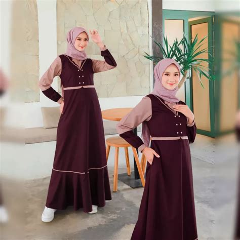 Gamis Warna Merah Ethica Yang Memukau Elegan Dan Terkini