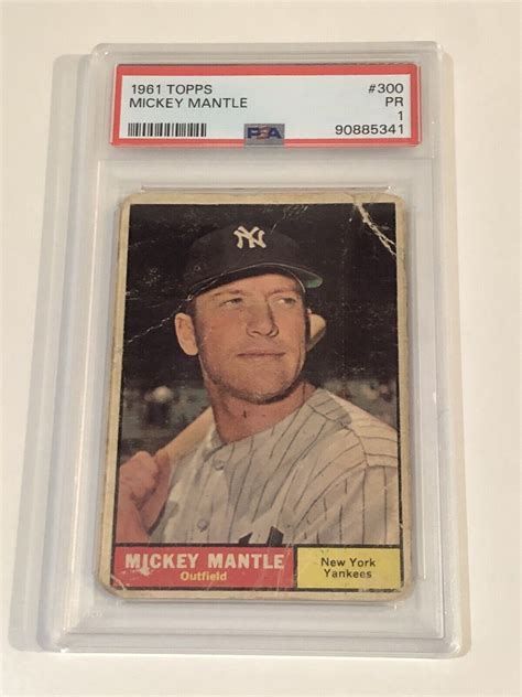 Topps Mickey Mantle Trading Card Psa Hof Brand New Slab