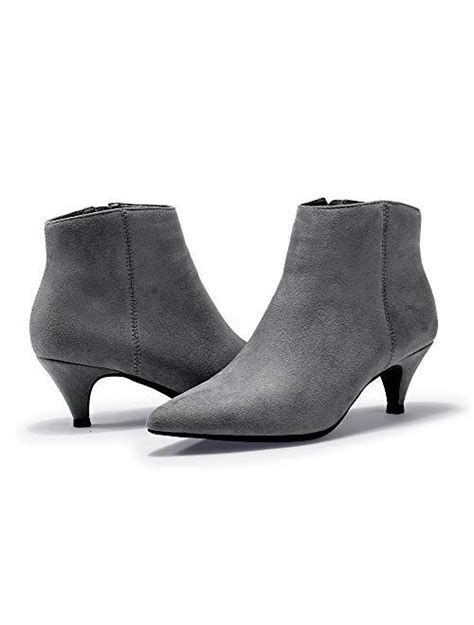 Buy Idifu Women S Kiki Dress Pointed Toe Ankle Booties Side Zipper Low