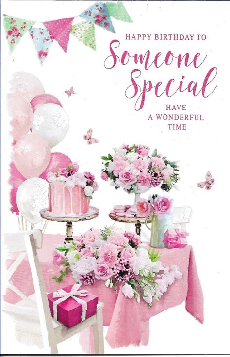 Someone Special Female Happy Birthday Greeting Card By Simon Elvin