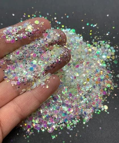 50g De Glitter Flocado Holográfico Brilha No Escuro Glow Frete grátis