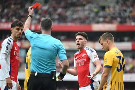 Why VAR did not overturn Declan Rice Arsenal red card vs Brighton amid ...