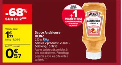 Promo Sauce Andalouse Heinz Chez Carrefour ICatalogue Fr