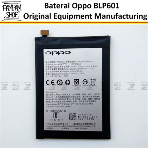 Jual Baterai Oppo F1S A59 BLP601 Original OEM Batre Batrai Battery BLP