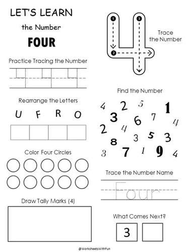 Numbers 1 10 Worksheets Number Of The Day Number Tracing Kindergarten T 283