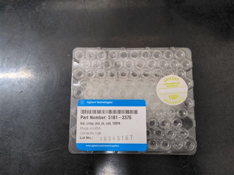 Agilent Technologies Vial Crimp 2ml Clr Cert 100PK 5181 3375