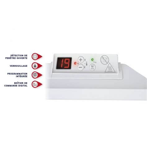 Convecteur Tactic Digital Aluminium Airalu Blanc Airelec Bricozor