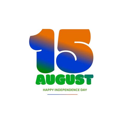 15 August Happy Indian Independence Day Greetings Post 19603927 Vector Art At Vecteezy