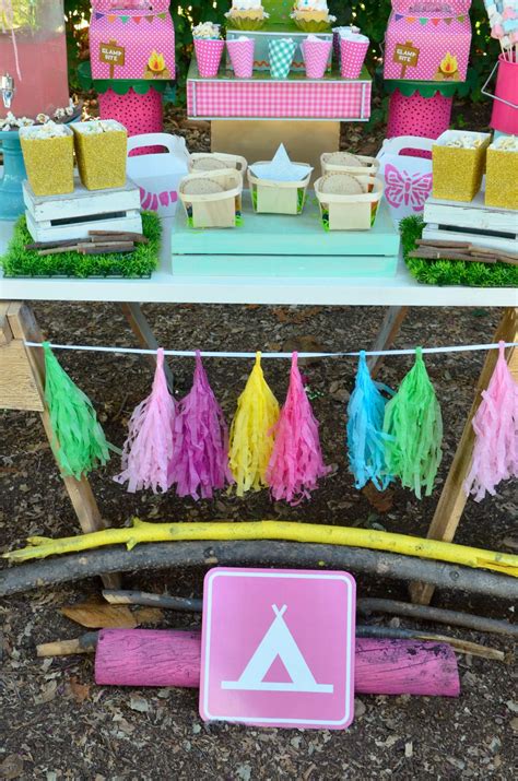 Camping Summer Camp Birthday Party Ideas Photo 1 Of 26 Catch My Party