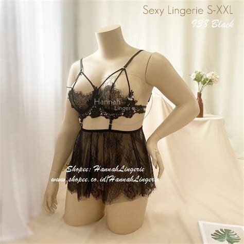 Jual Lingerie BigSize S M L XL XXL Open Bust Rok Baju Tidur Transparan