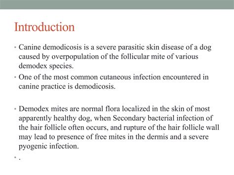 canine demodex | PPTX