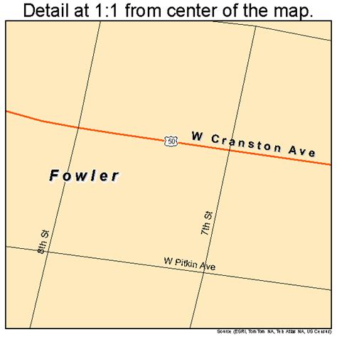 Fowler Colorado Street Map 0827975