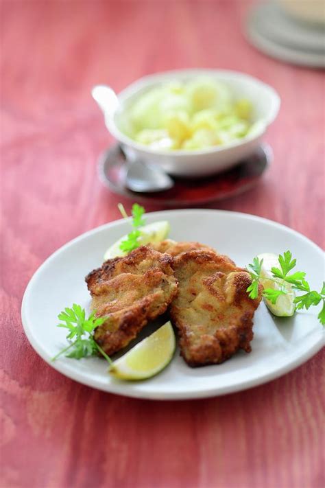 Wiener Schnitzel Breaded Veal Escalope With Potato Salad Photograph By Tanja Major Fine Art