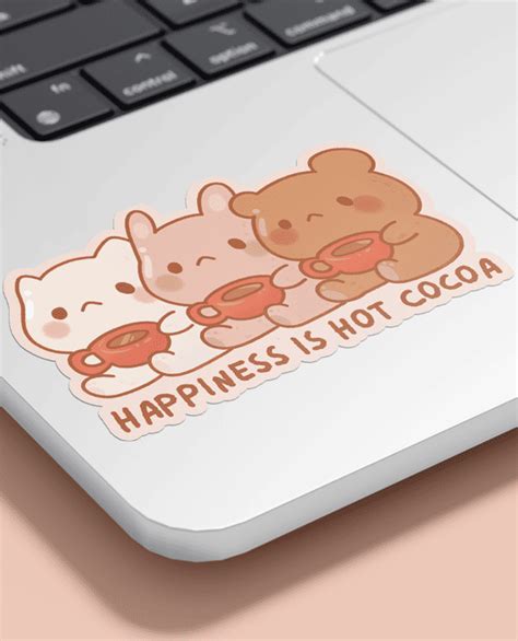 Happiness Is Hot Cocoa Sticker NomNom Kawaii