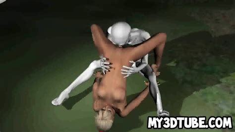 D Babe Getting Licked And Fucked By An Alien