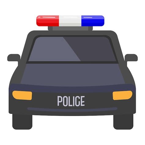 Premium Vector Police Car Icon Cartoon Vector Guard Officer Patrol