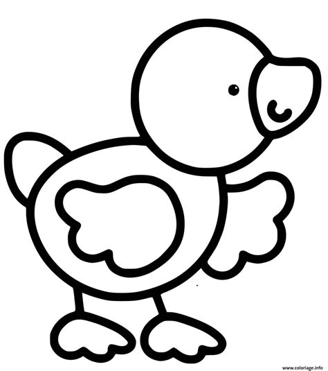 Coloriage Canard Facile Maternelle 2 Ans Dessin Facile à imprimer