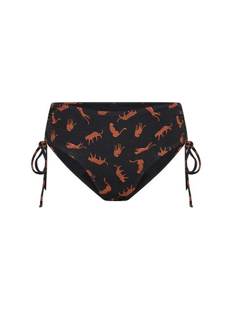 Menstrua N Plavky Modibodi Teen High Bikini Cheetah Chase Black Spodn D L Modi Ccb