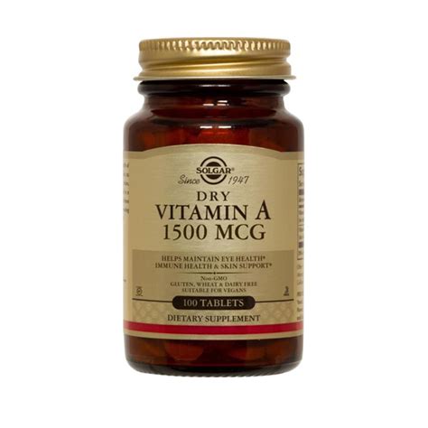 Dry Vitamin A 5000 IU Tablets - Farmacia Greke