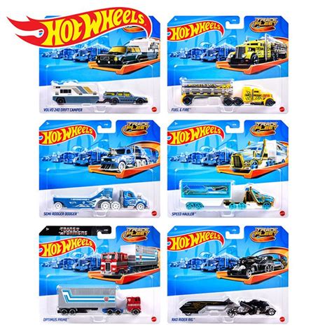 Машинка Mattel Hot Wheels HYT56 Track Fleet Transformers Hasbro 6pcs купить с доставкой по