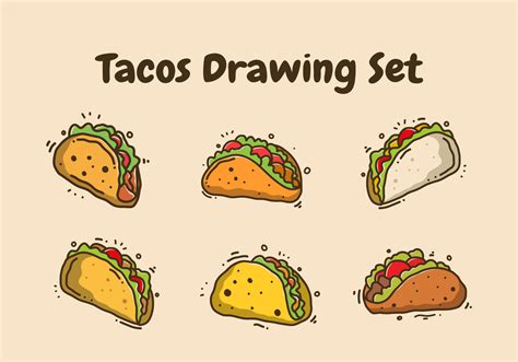 Mexican Taco Drawing