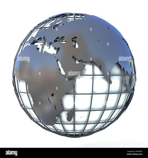 Polygonal Style Illustration Of Earth Globe Europe And Africa View